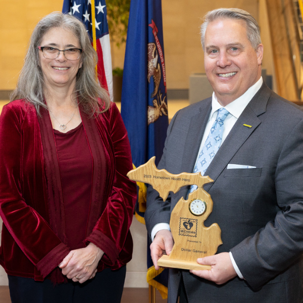 Michigan Public Health Week Partnership Presents Dollar General with Hometown Health Hero Award